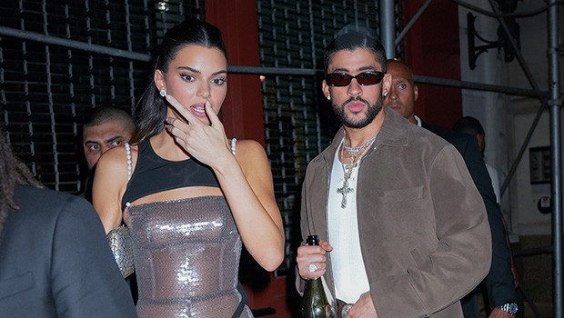 Kendall Jenner и Bad Bunny покидали отель в Майам
